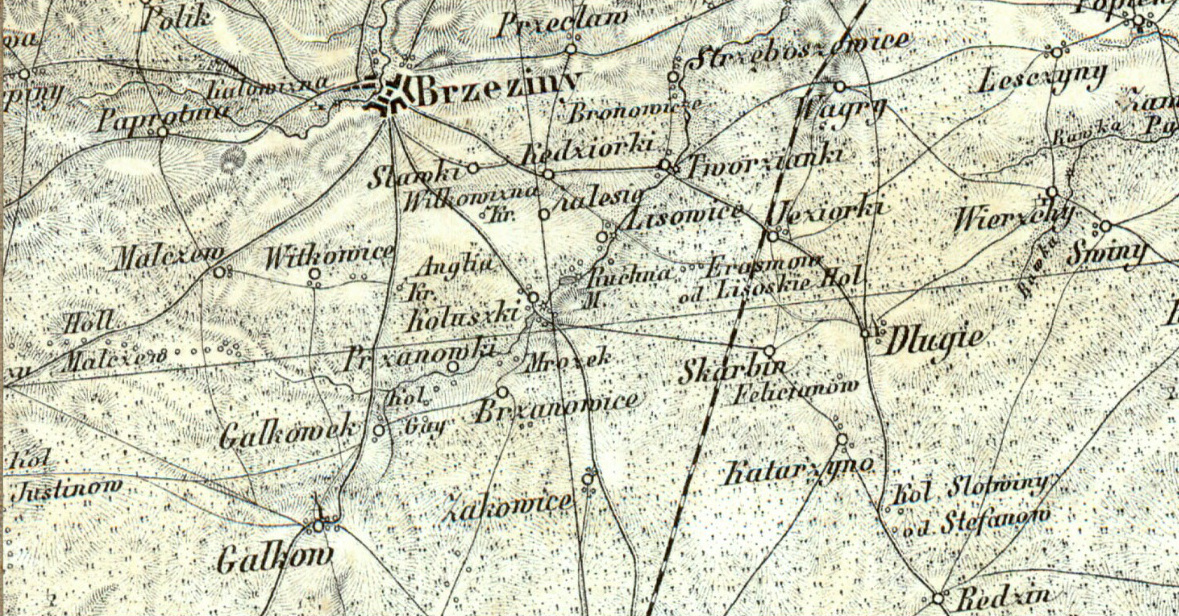 Mapa Reymanna z połowy XIX wieku.