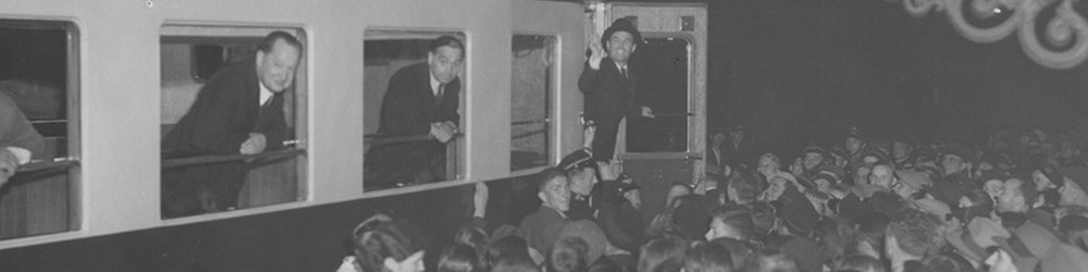 Jan Kiepura na dworcu w Koluszkach - 13 lipca 1936 r.