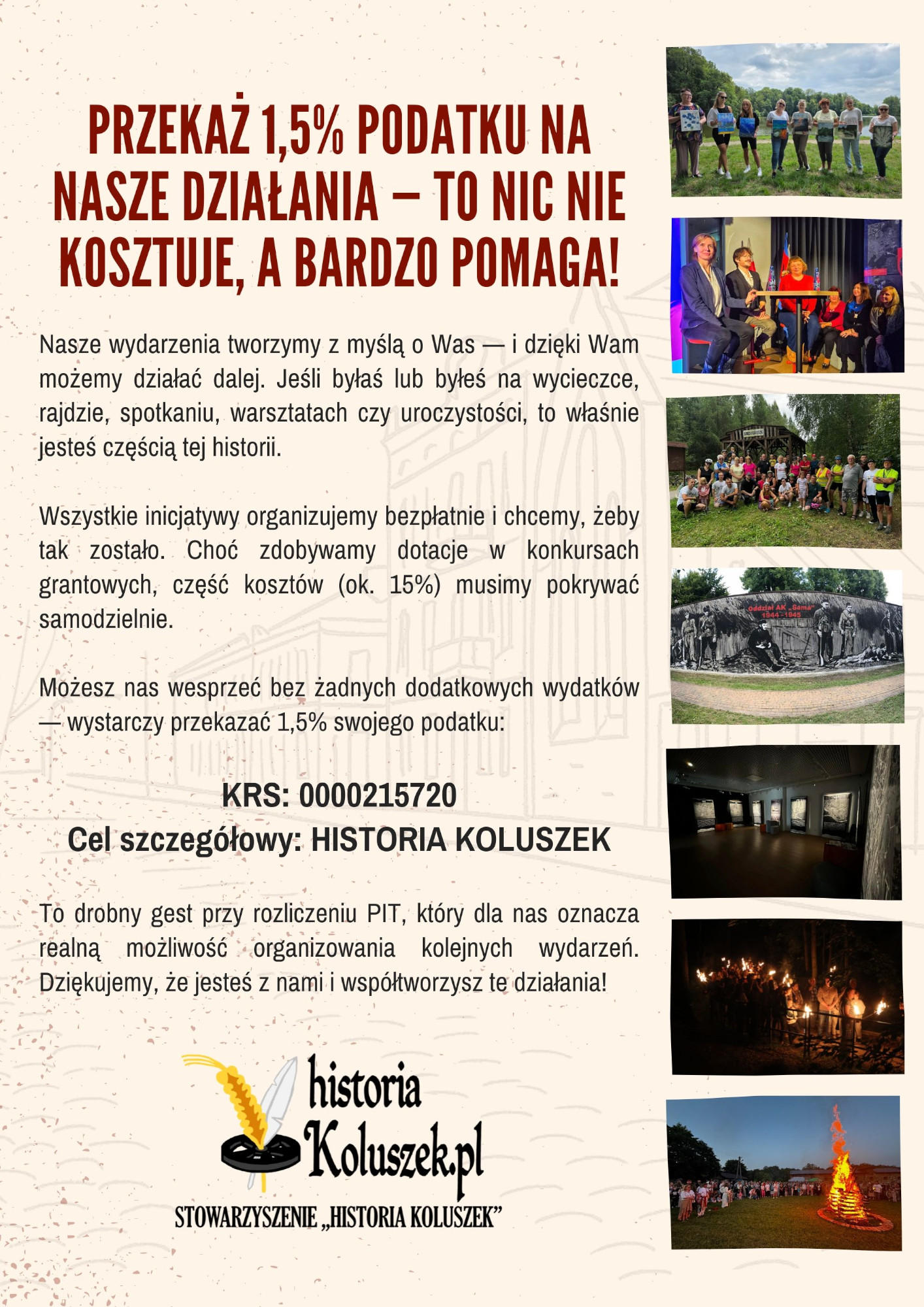 1,5 % dla Stowarzyszenia Historia Koluszek